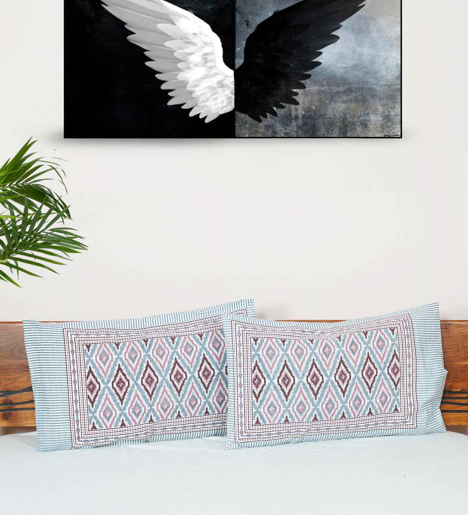 Maroon Cotton Premium Quality 210 TC (18*28 Inches) Pillow Covers Set