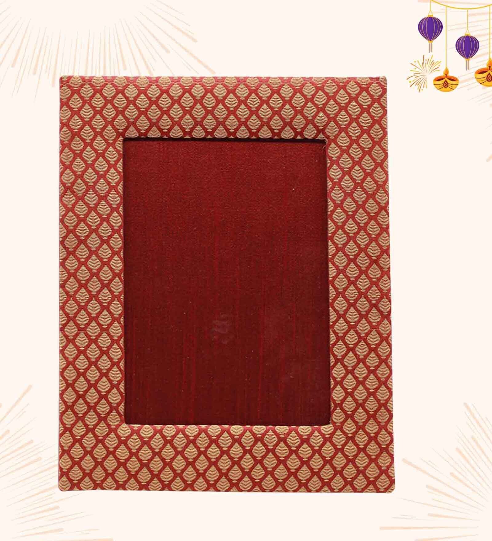 Maroon Orange Engineered Wood Photo Frame
