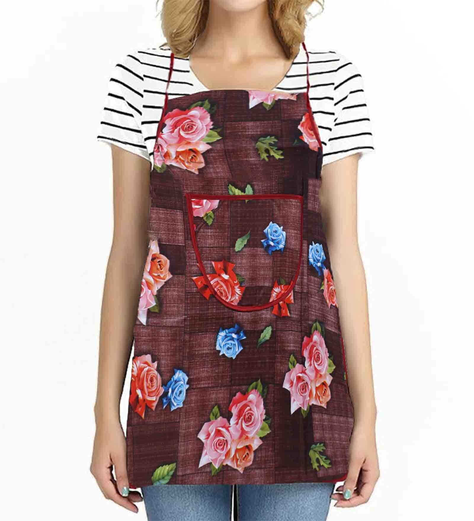 Maroon Rose PVC Apron