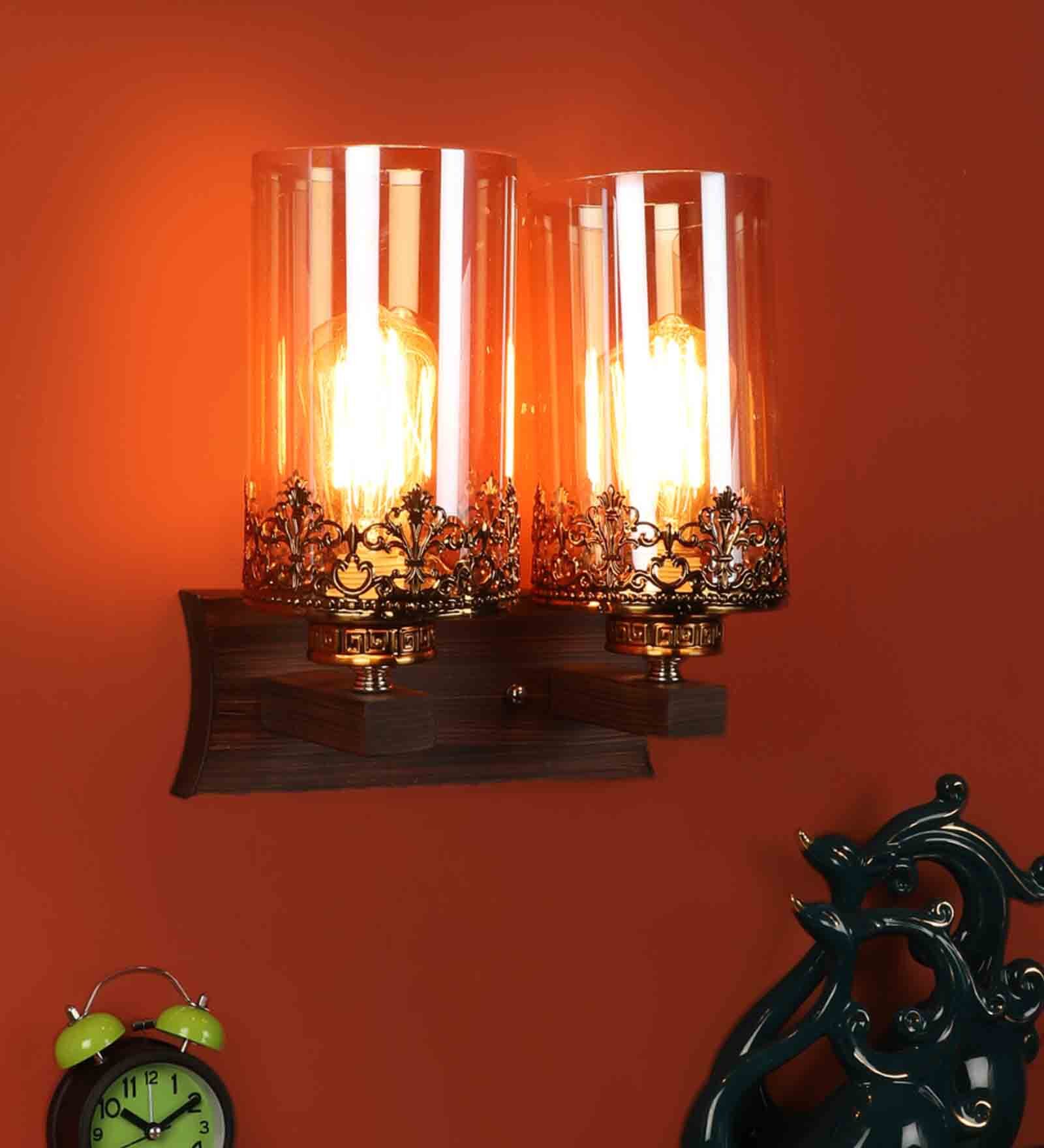 Marr N Brown Wood Wall Light