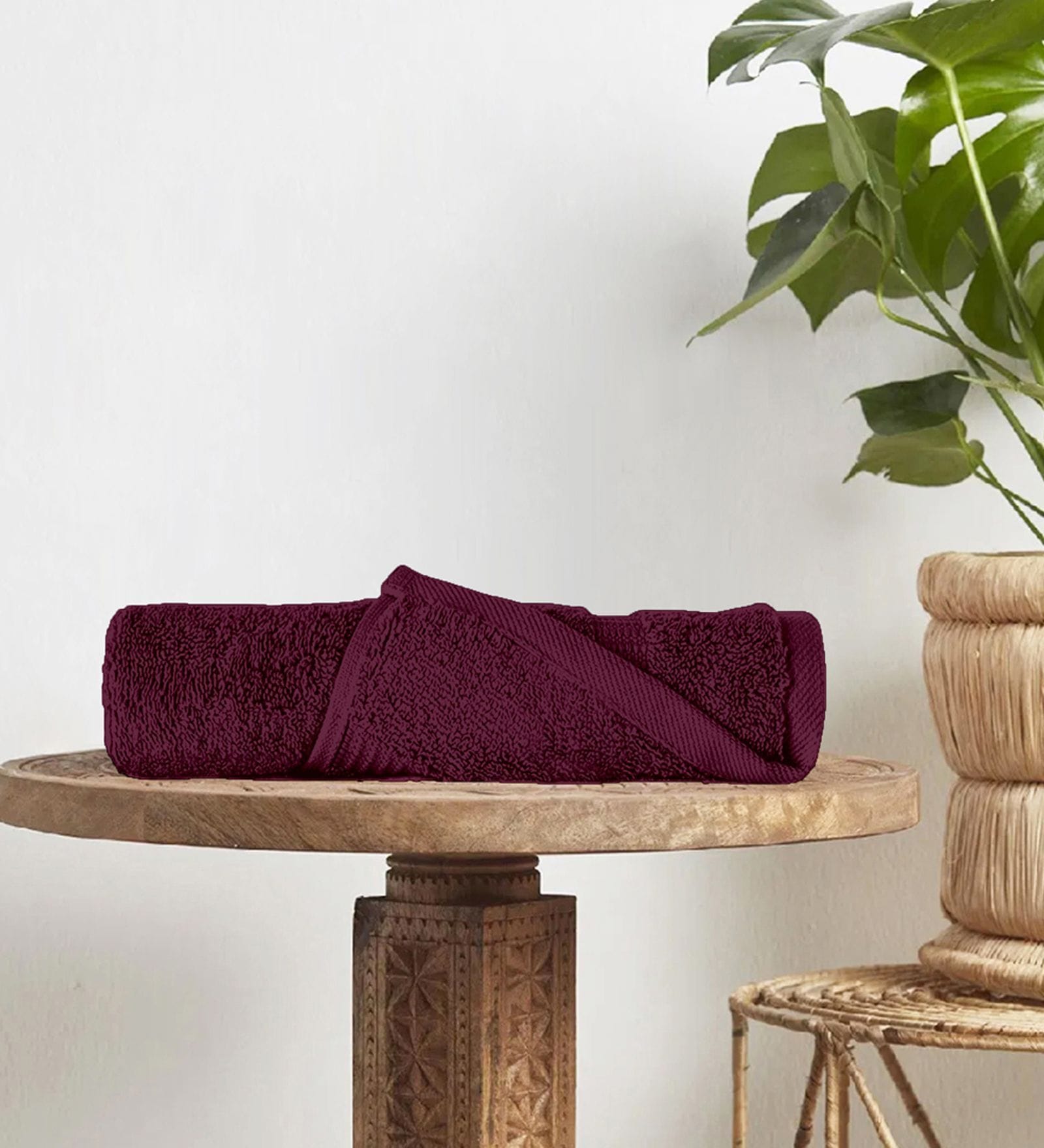 Marron Cotton Solid 550 GSM Bath Towel