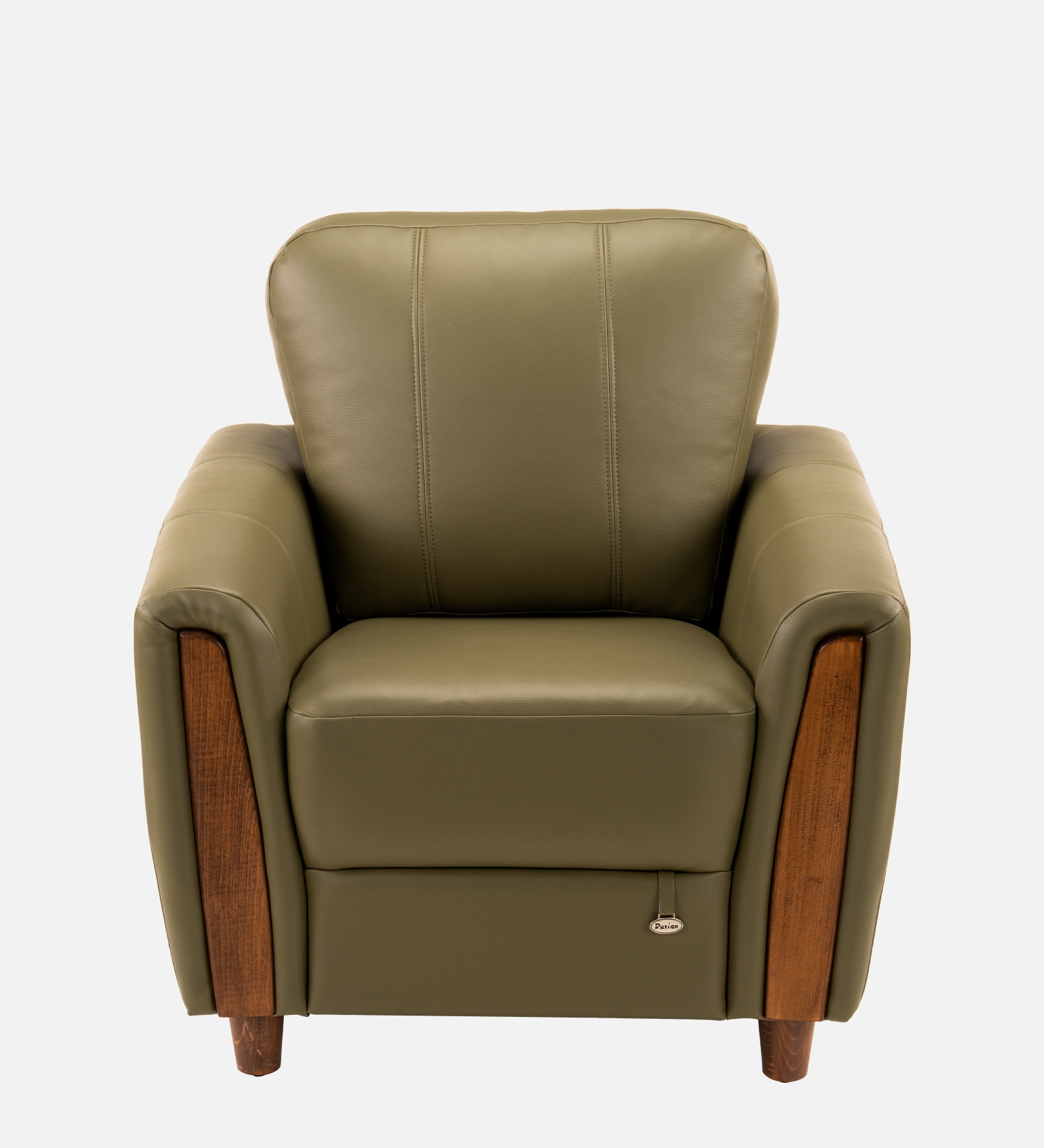 Martha Leatherette 1 Seater Sofa In Cypress Green Color