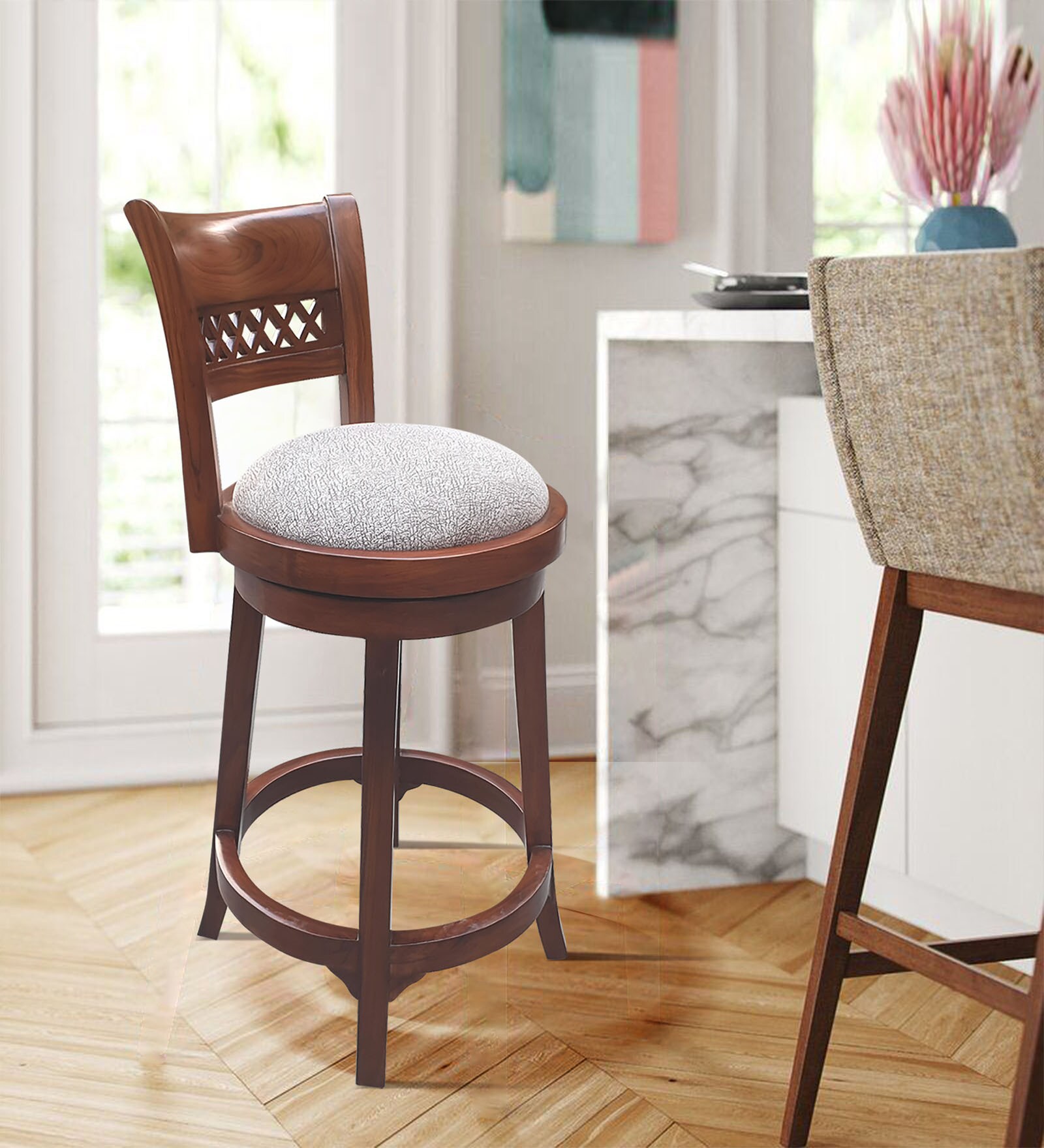 Buy Martini Bar Stool in Light Walnut Finish at 51 OFF by Usha Shriram