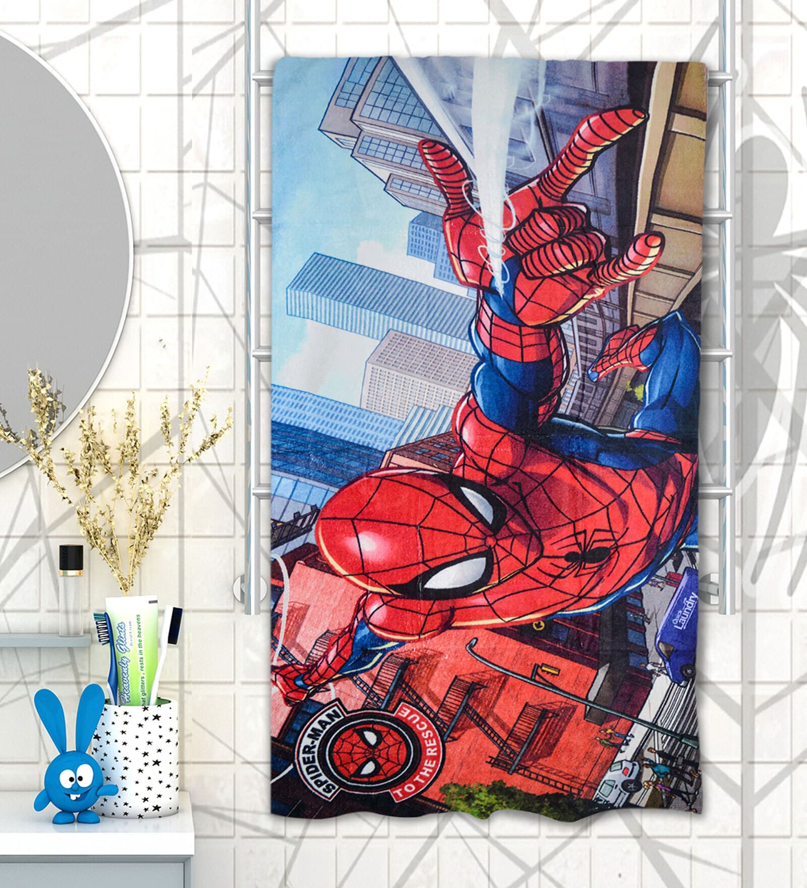 Marvel Red 350 GSM Cotton Kids Towels