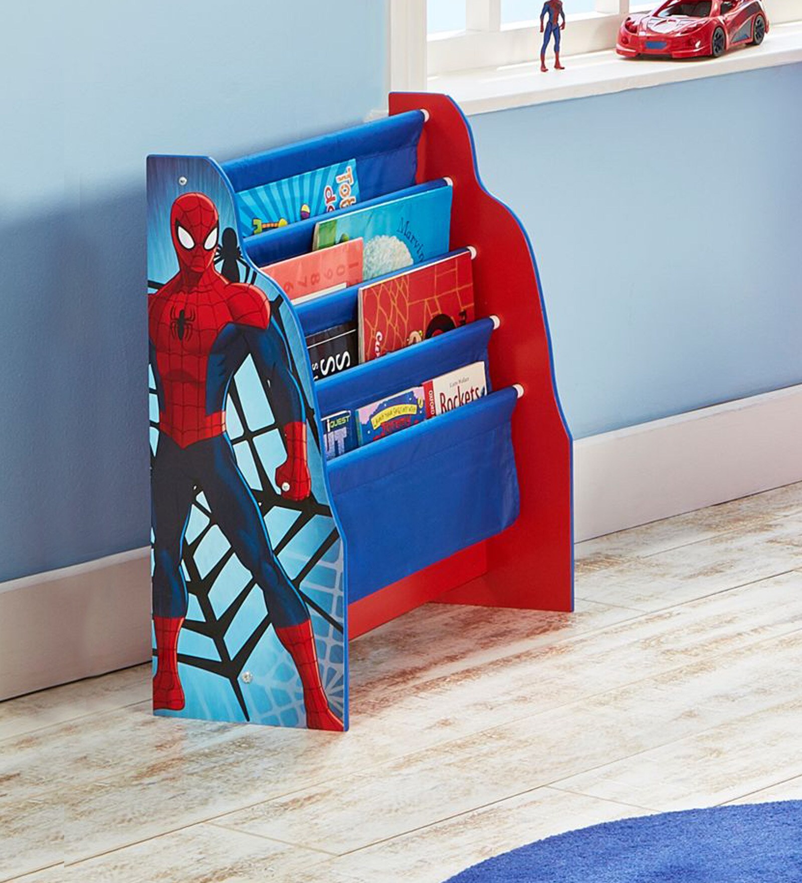 Marvel Spider-Man Sling Bookcase in Blue