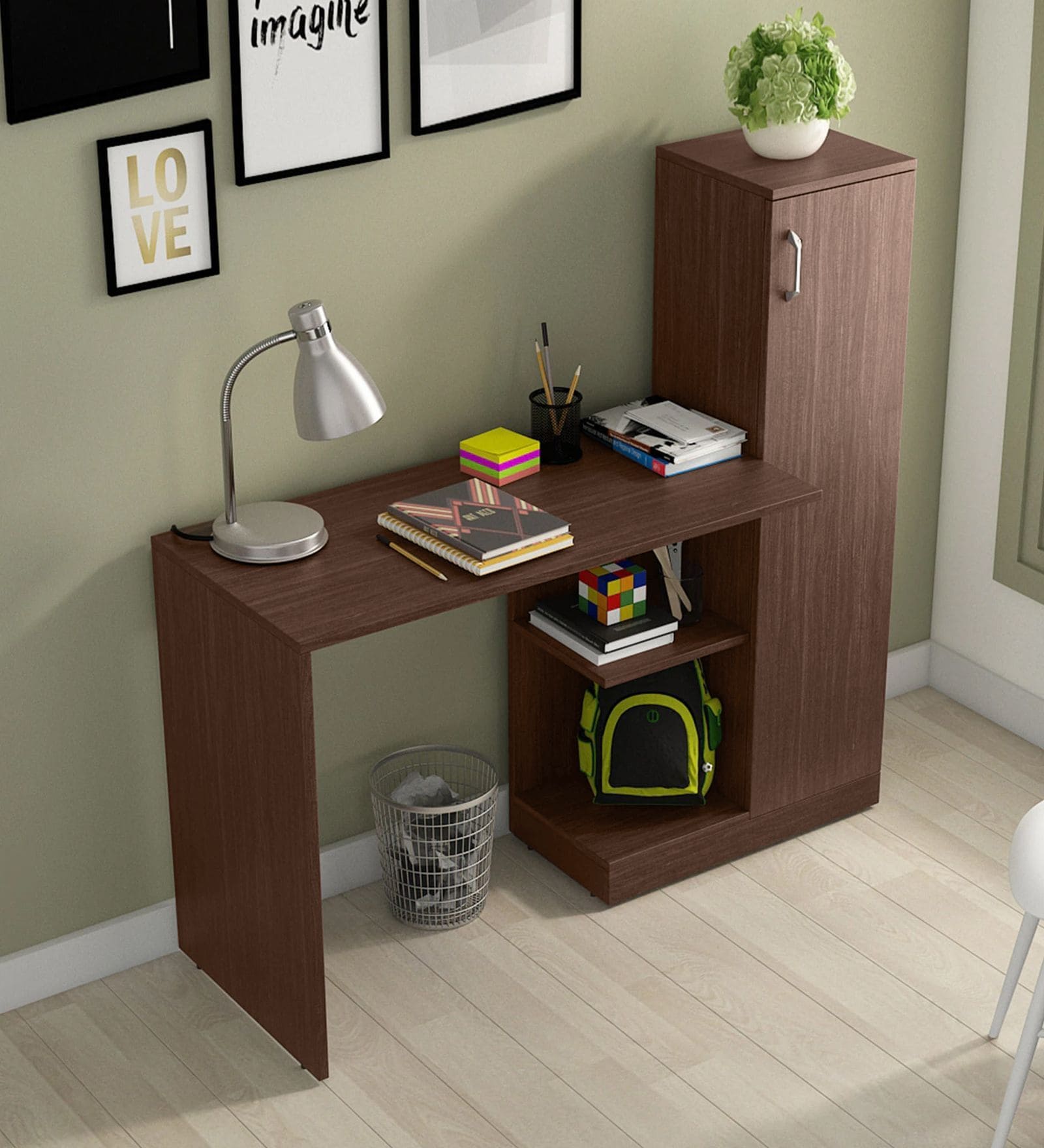 Masa Writing Table in Choco Walnut Finish