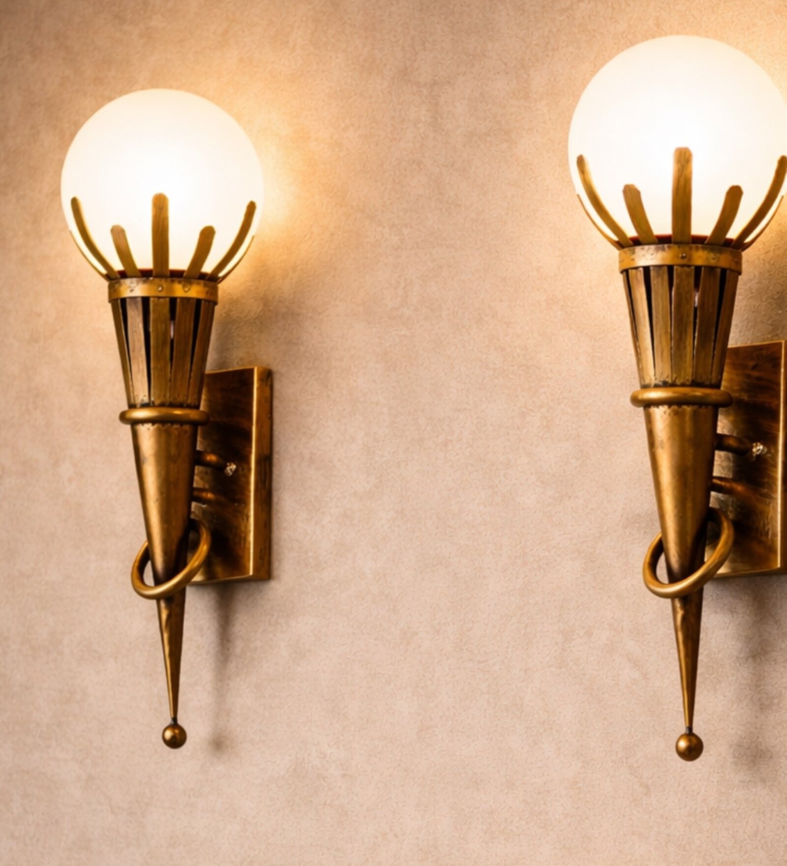 Mashal Wall Light White Finish  Set of 2