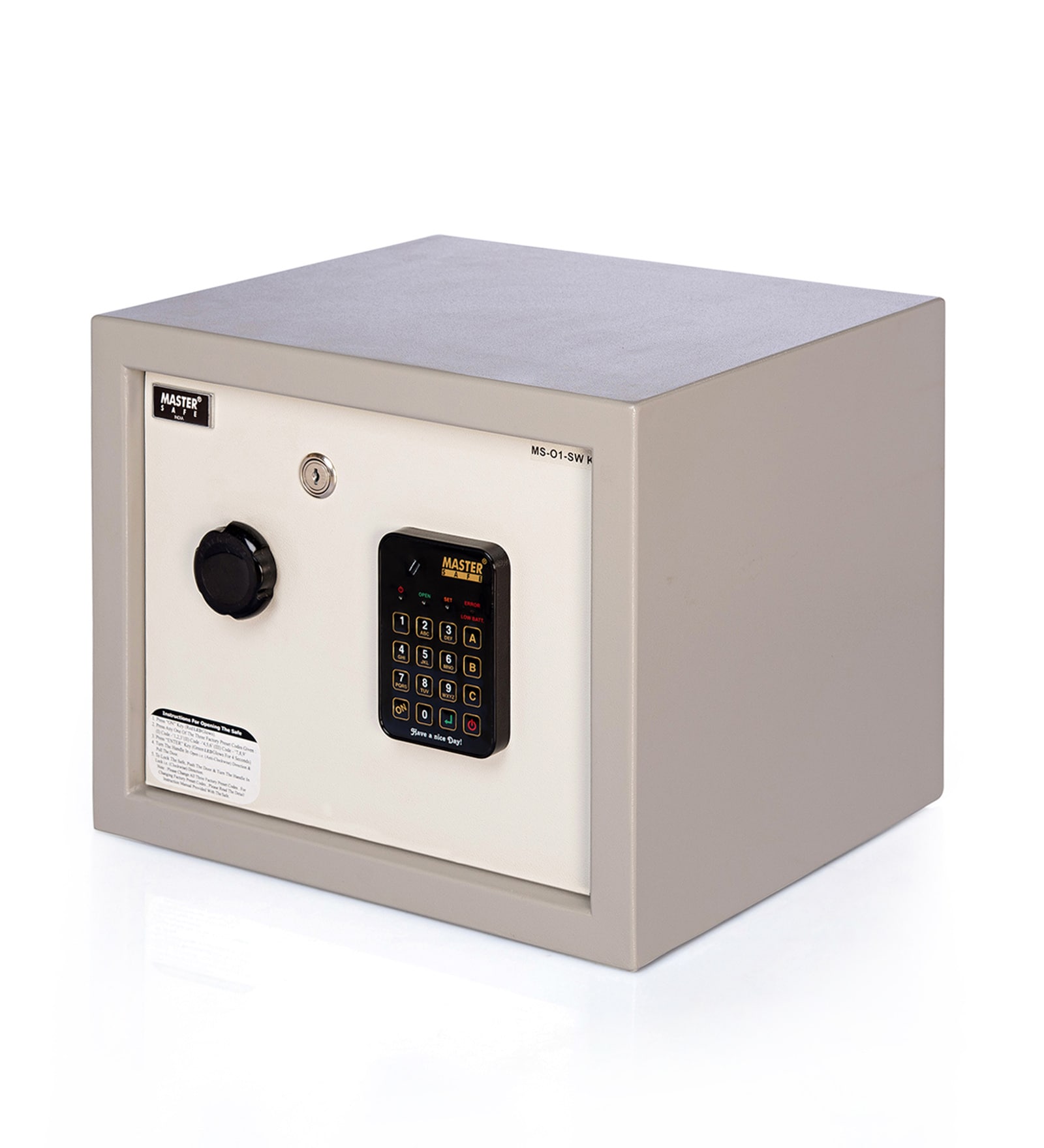 Master Safe MS-01 Premium Mild Steel Electronic Safe with Key & Secret Locker