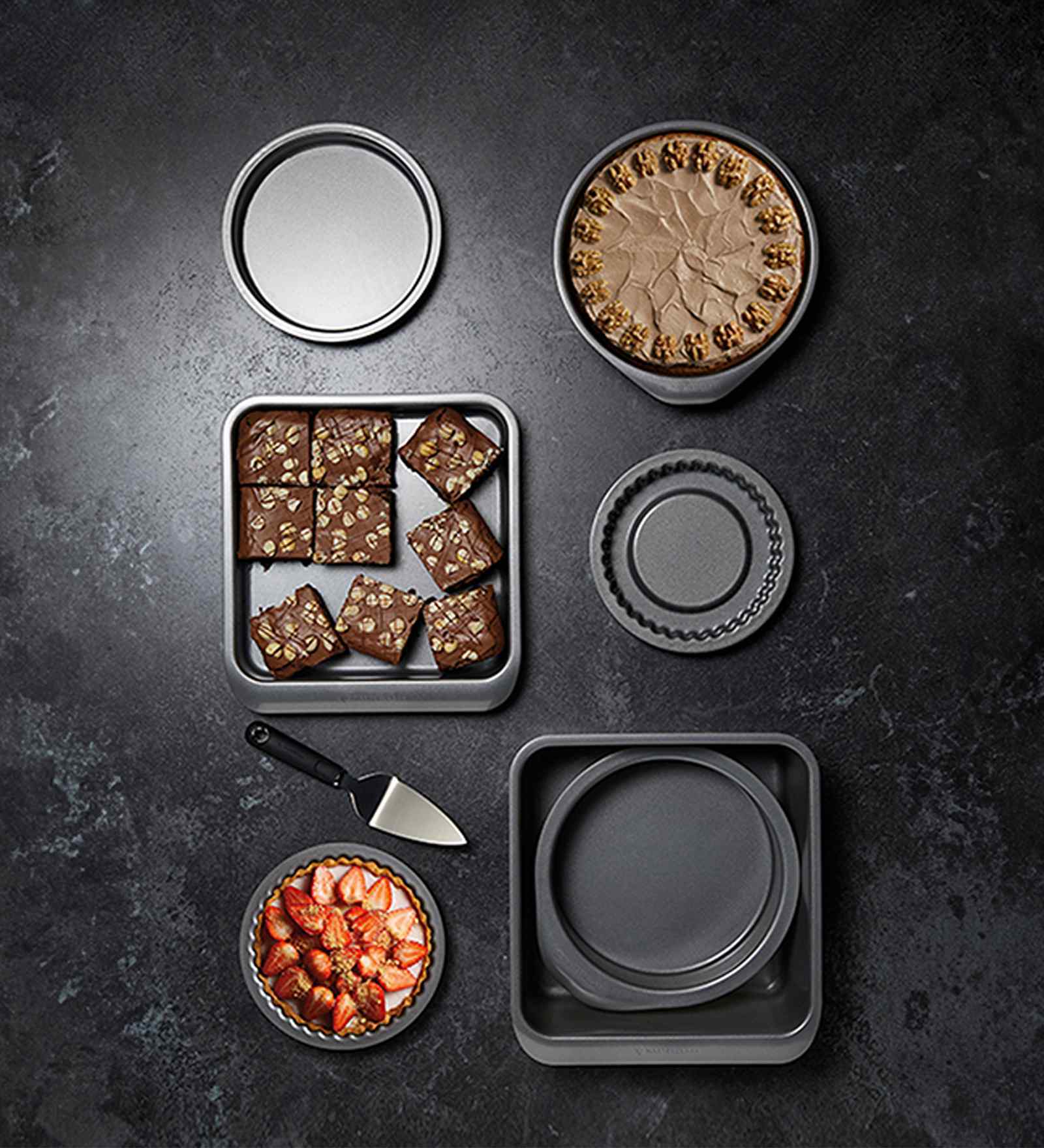 Smart Space Stacking 7-pc Non-Stick Roasting Baking & Pastry Set