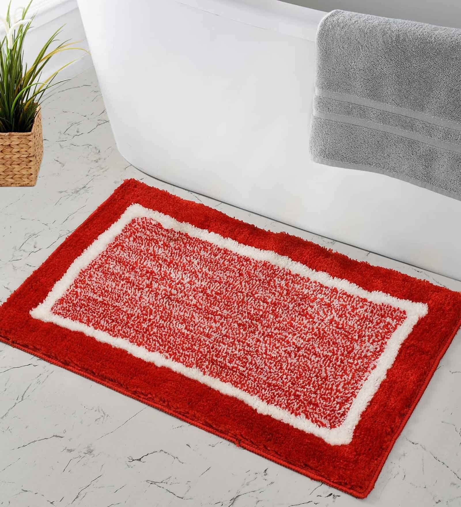 Maroon Geometric Microfiber 20X32 Inches Anti Skid Door Mats Maroon Geometric Microfiber 20X32 Inches Anti Skid Door Mats