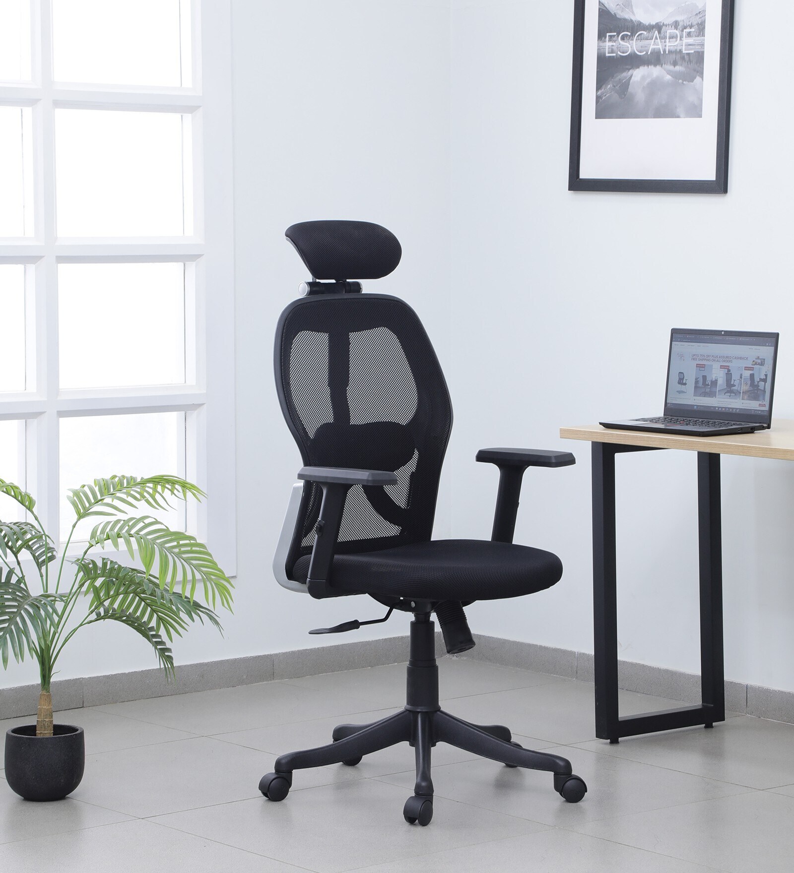 Buy Matrix High Back Ergonomic Chair in Black Colour at 37 OFF by Athena Crafts Pepperfry