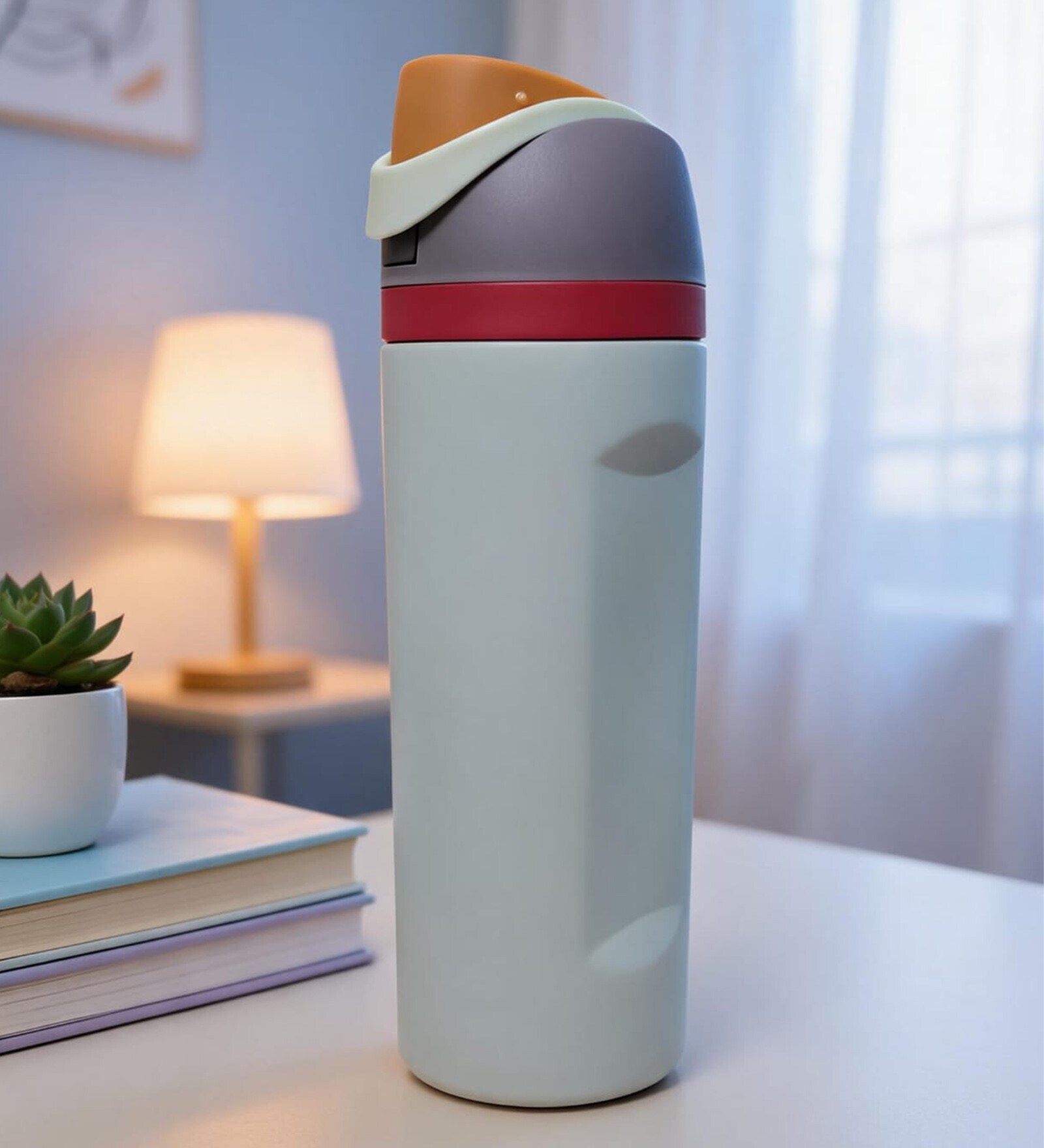 Green Matte Finish Stainless Steel Water Bottle with Flip Top Lid, 750 ml