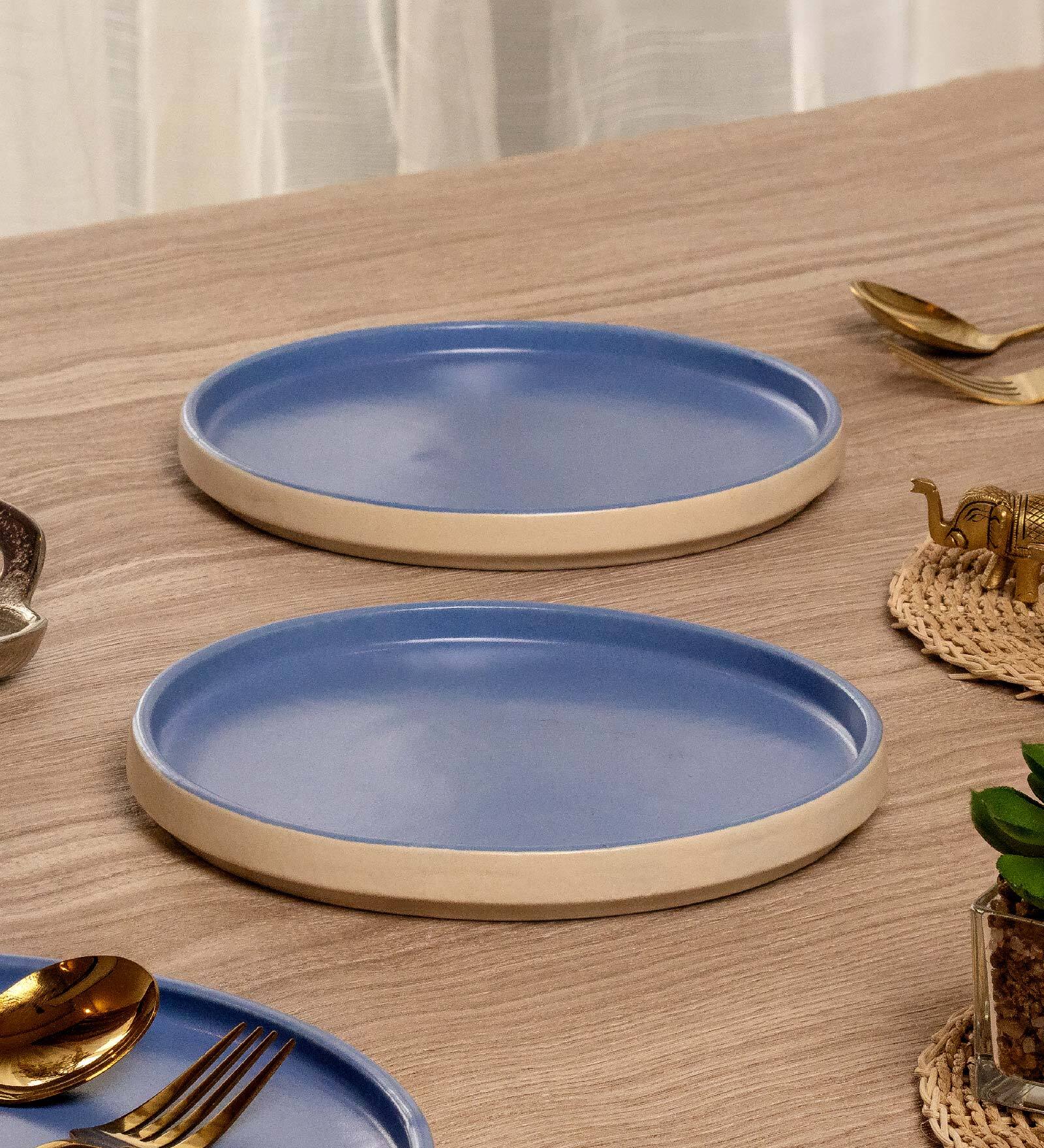 Matte Sky Blue Ceramic Rim (Set of 2) Side Plate