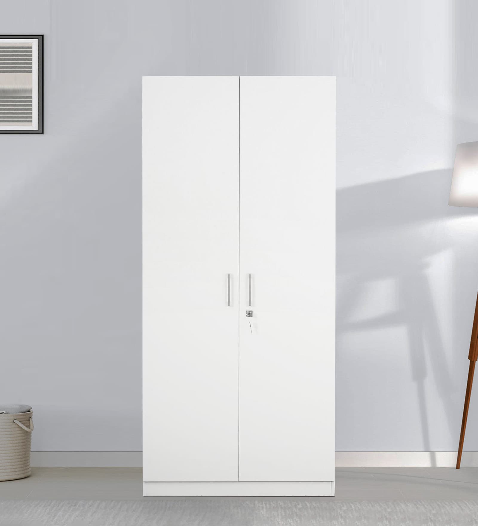 Max 2 Door Wardrobe in Frosty White Finish