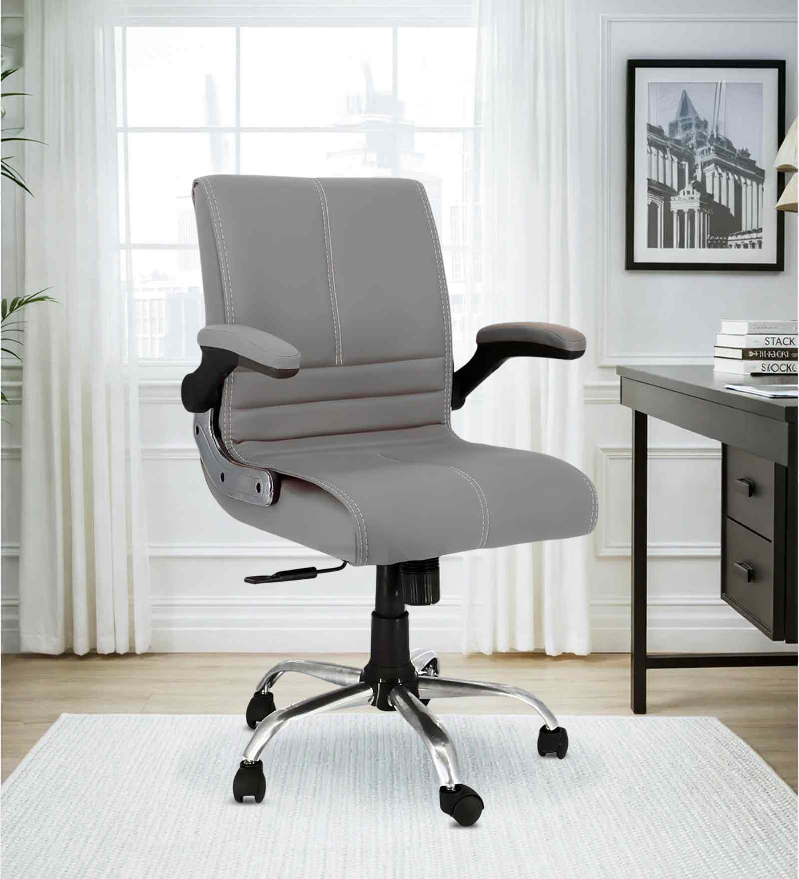 Maxson Leatherette MB Executive Chair In Grey Colour