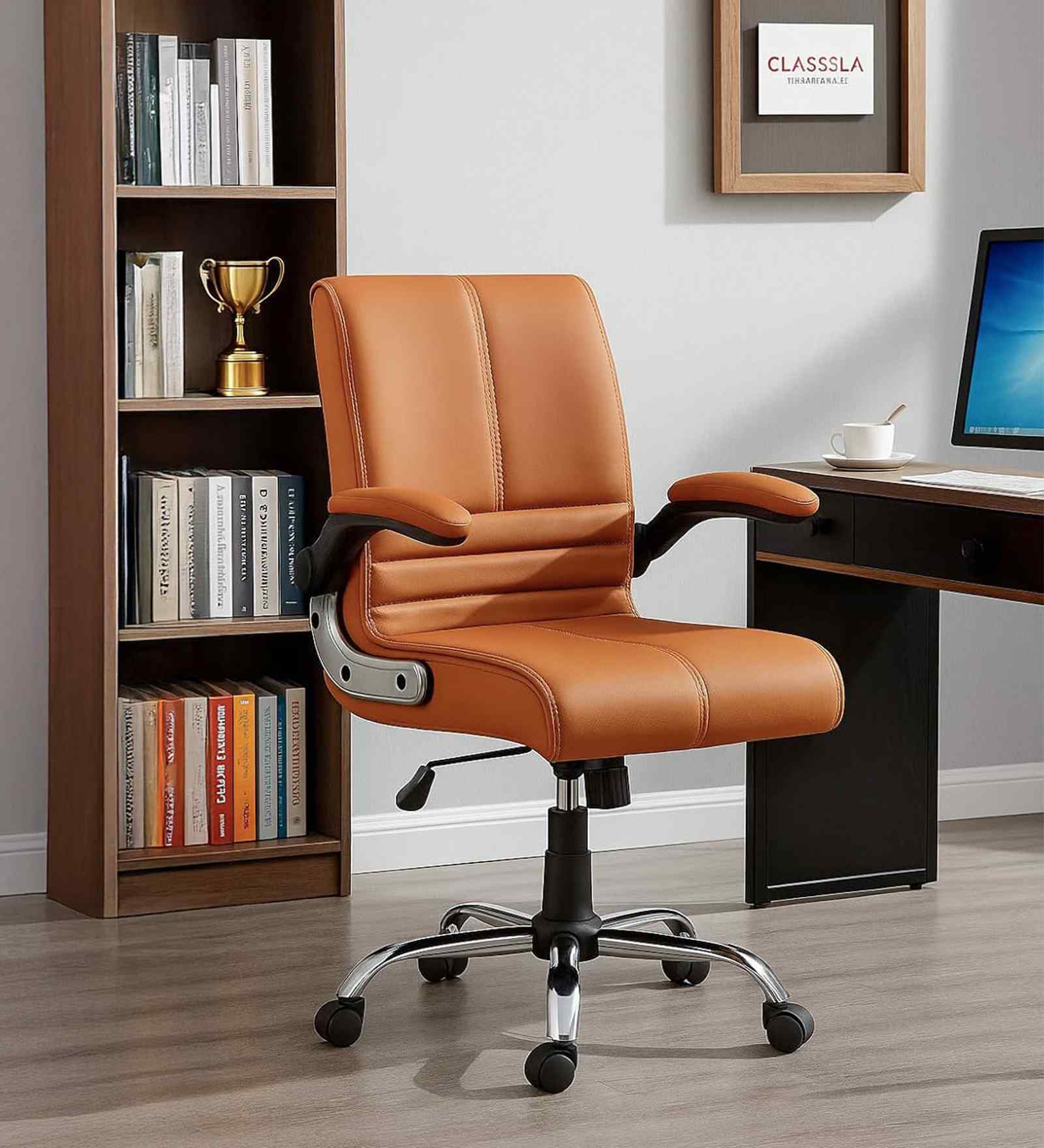 Maxson Leatherette MB Executive Chair In Tan Colour