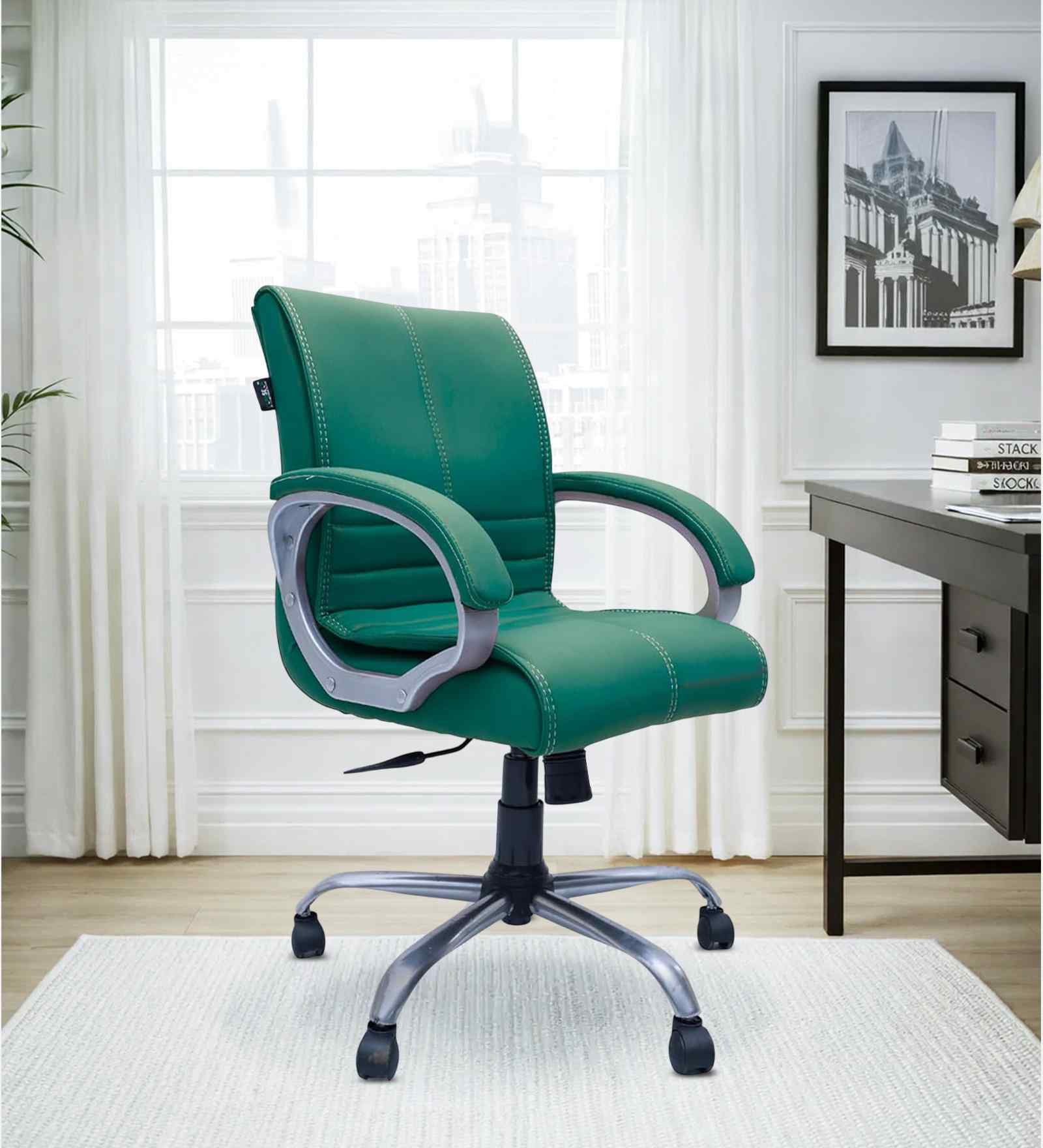 Maxson Leatherette MB Executive Chair In Teal Colour
