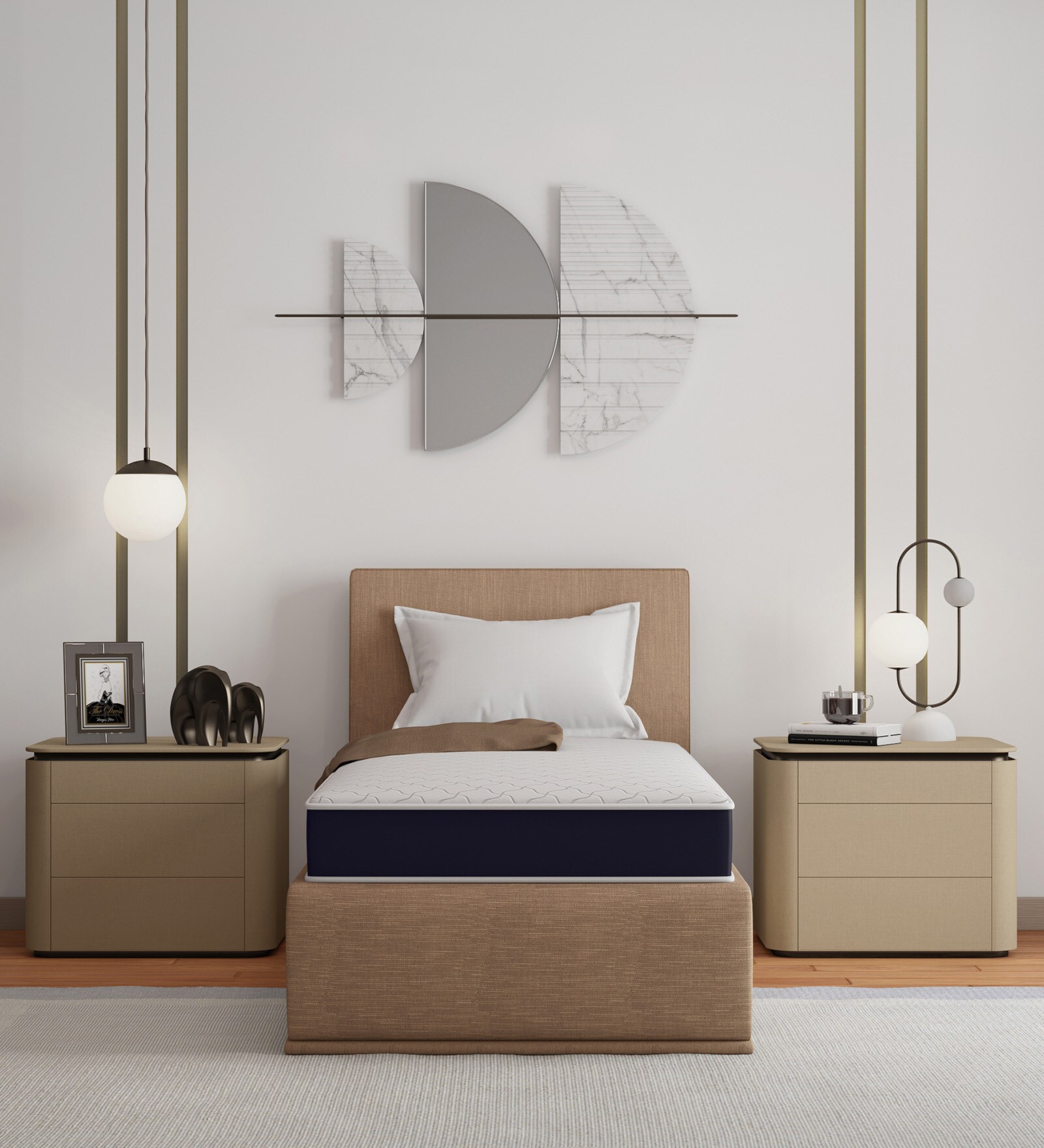 Buy May Dual Firm 5 inch Memory Foam Single Mattress in White Colour at