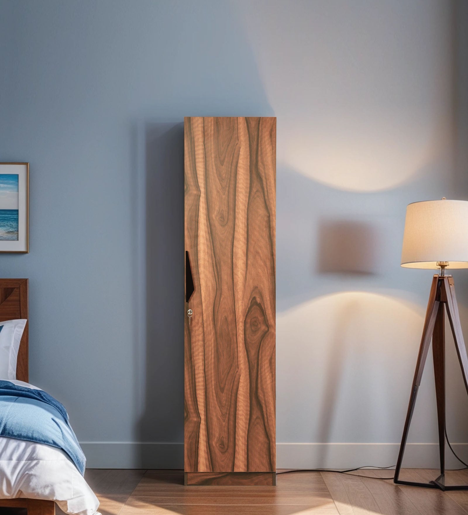 Maya 1 Door Wardrobe In Vintage Sheesham Finish Maya 1 Door Wardrobe In Vintage Sheesham Finish