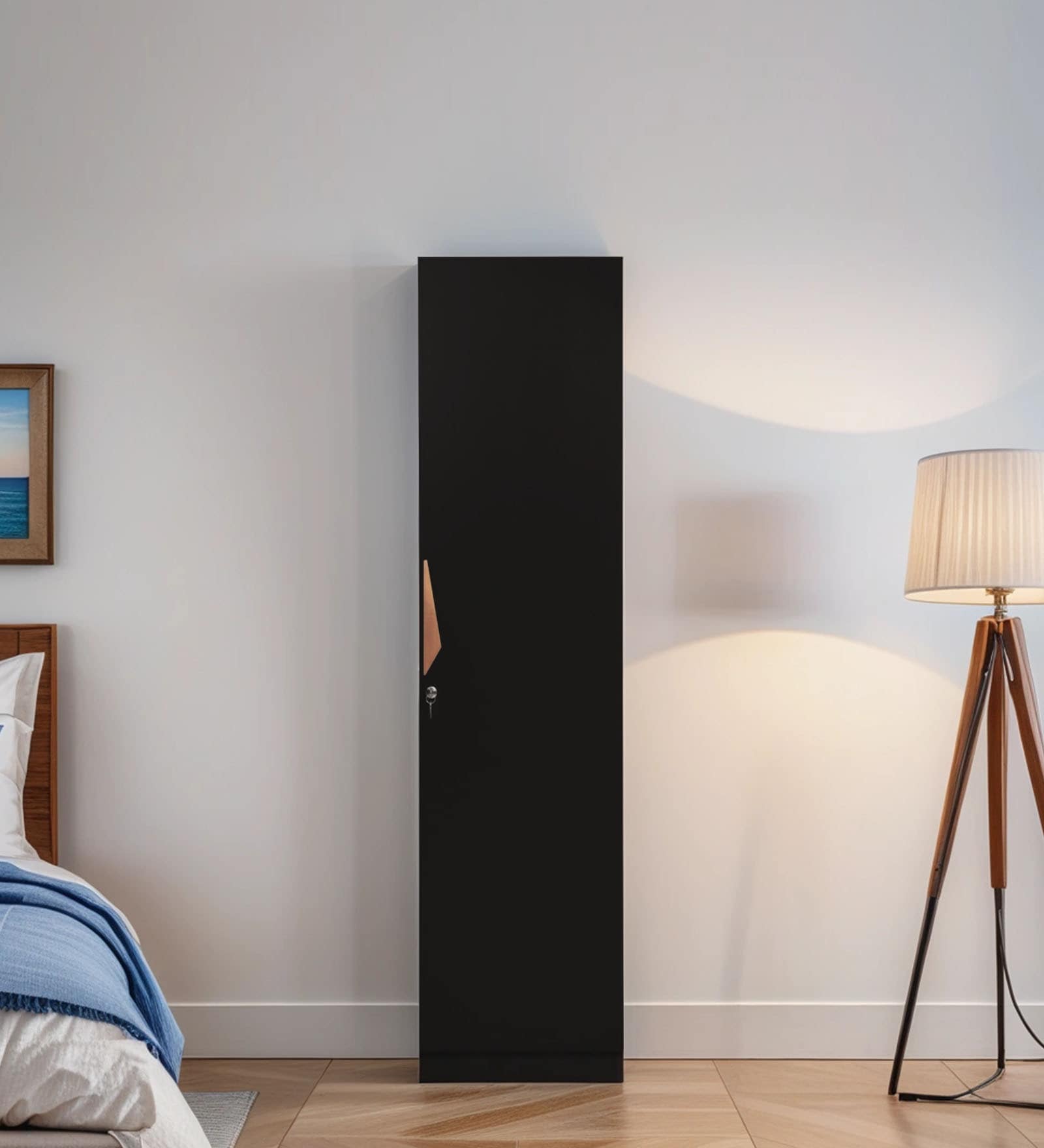 Maya 1 Door Wardrobe In Wenge Finish Maya 1 Door Wardrobe In Wenge Finish