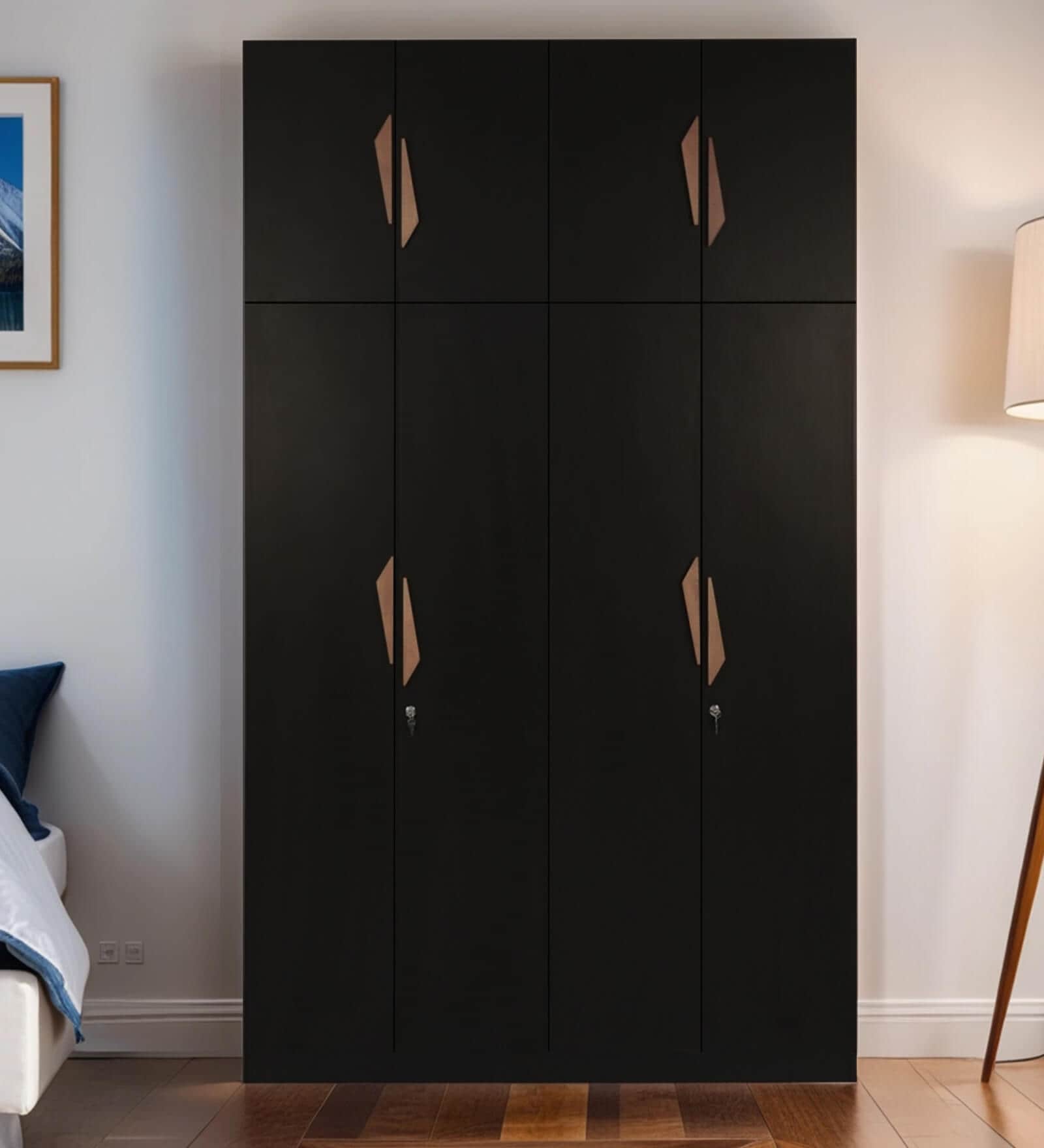 Maya 4 Door Wardrobe In Wenge Finish With Loft