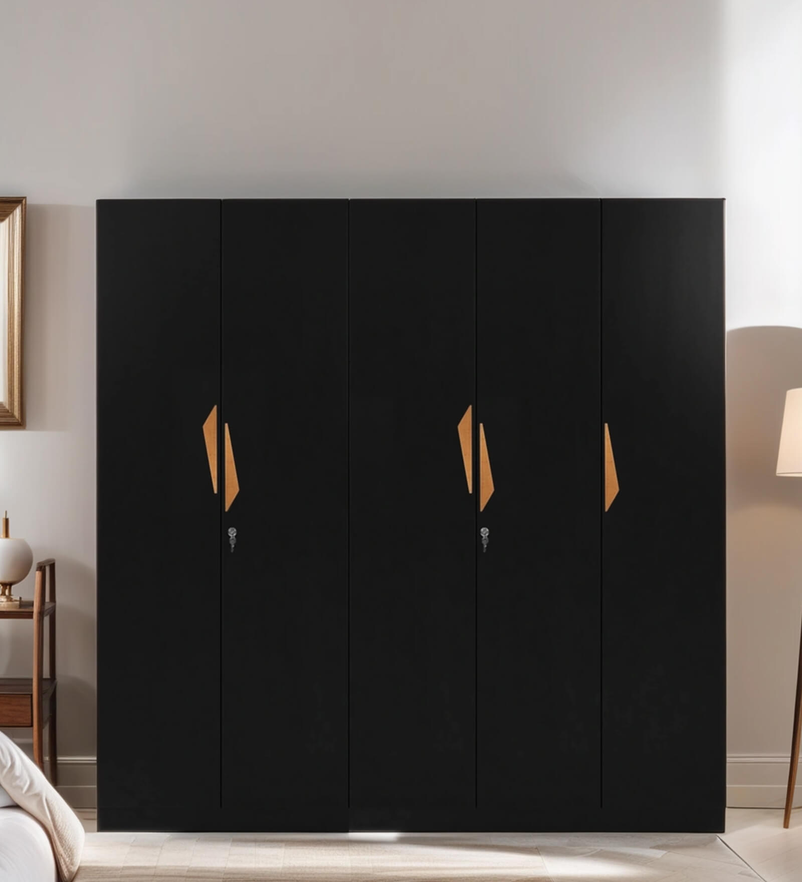 Maya 5 Door Wardrobe in Wenge Finish Maya 5 Door Wardrobe in Wenge Finish