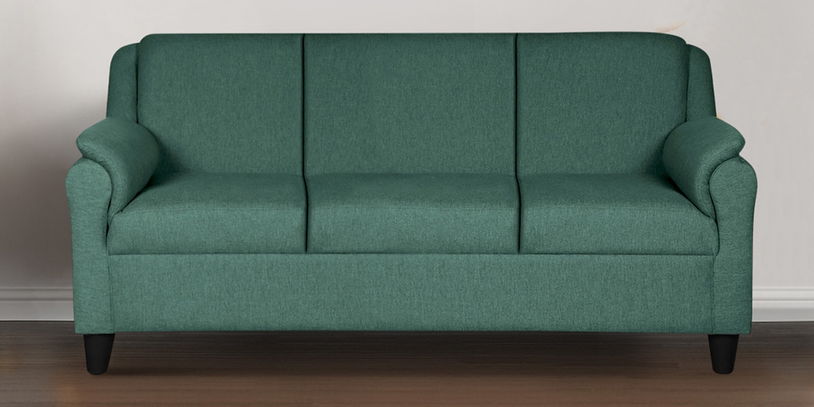 Madison Fabric 3 Seater Sofa In Imperial Green Colour