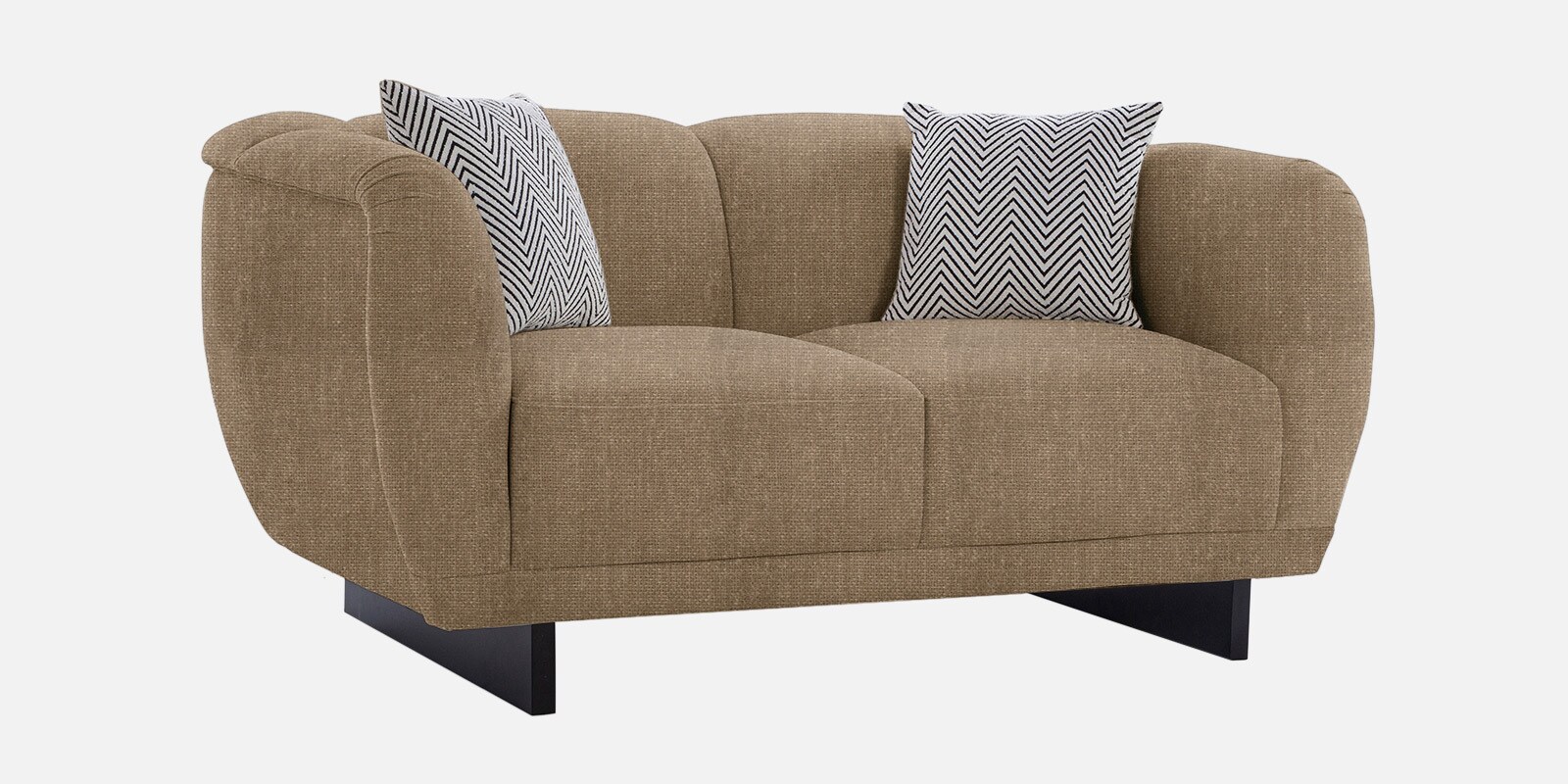 Malaga Chenille Fabric 2 Seater Sofa In Sandy Brown Colour