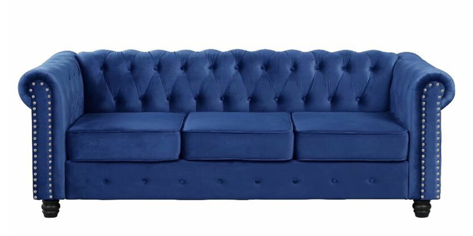 Manchester Fabric 3 Seater Sofa in Blue Colour