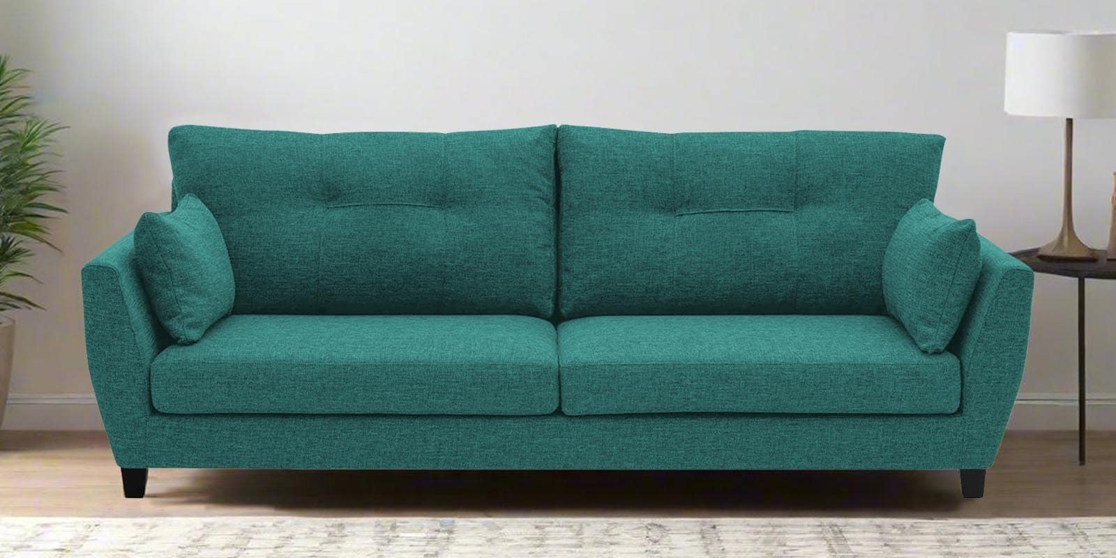 Mario Fabric 3 Seater Sofa in Sea Green Colour