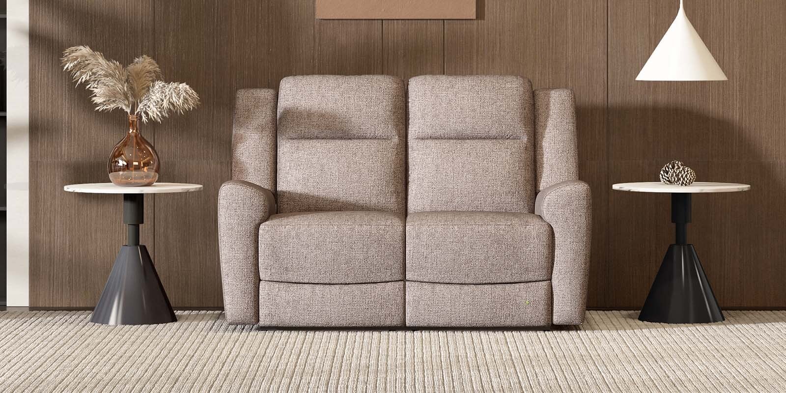 Matilda 2 Seater Recliner In Greige Colour With Matte Finish Matilda 2 Seater Recliner In Greige Colour With Matte Finish