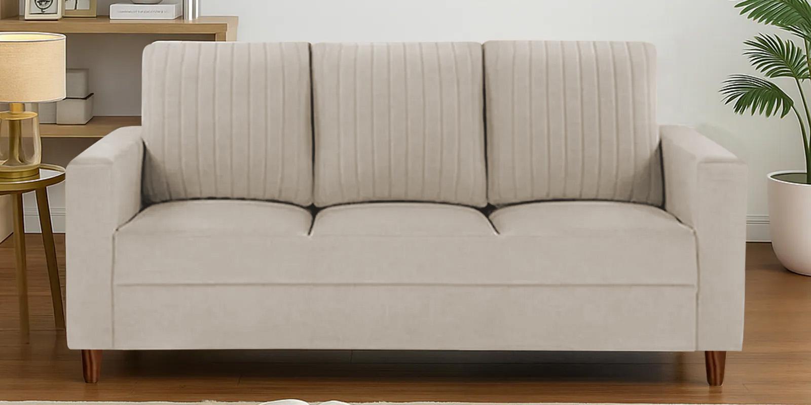 Matsu Fabric 3 Seater Sofa In Beige Colour