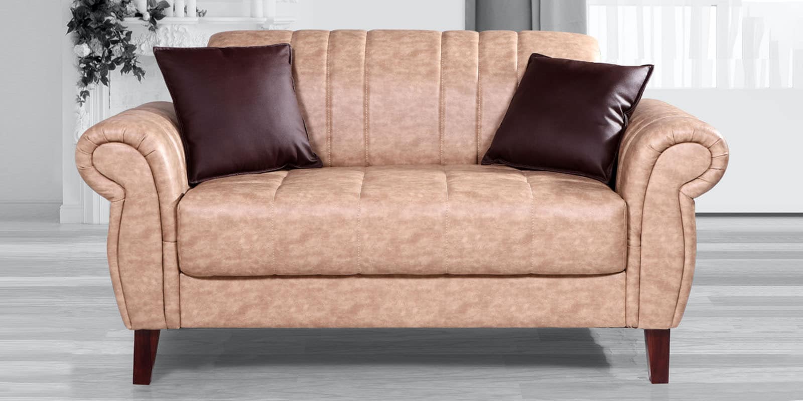 Buy Matteo 2 Seater Sofa in Light Brown Colour at 37% OFF by Evok ...