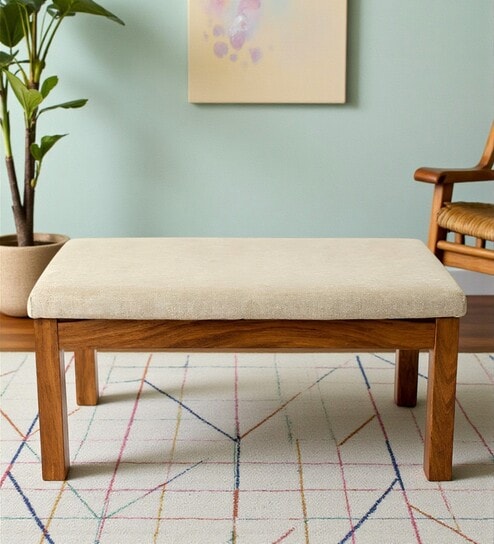 Maati Bench In Jute Beige Colour