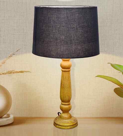 Mable Rustic Wood Table Lamp