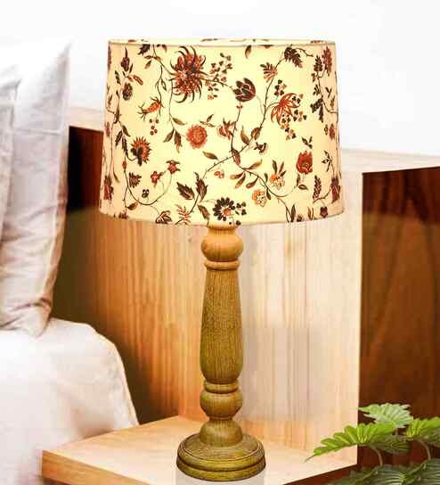 Mable Rustic Wood Table Lamp