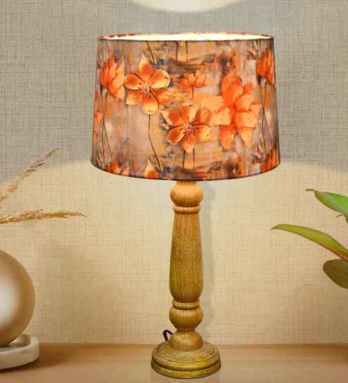 Mable Rustic Wood Table Lamp