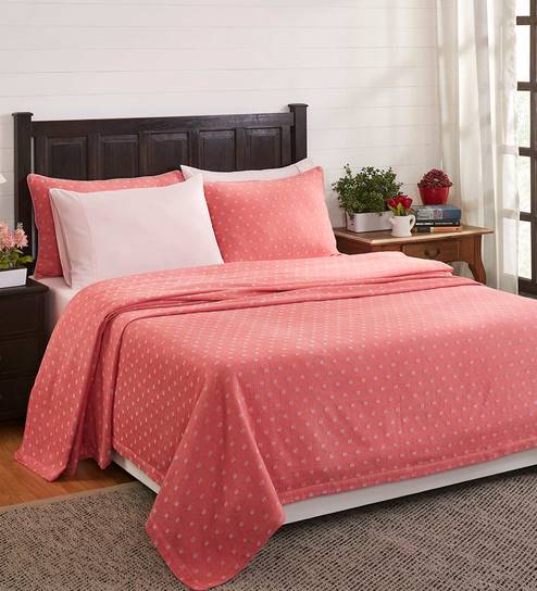 Buy Mad For Plaid Cotton 115 Tc Double Bed Cover By Maspar Online