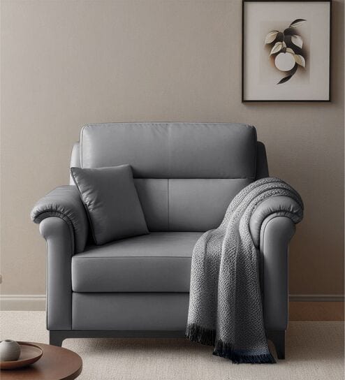 Madison 2.0 Leatherette 1 Seater Sofa In Ivory Tusk PU Colour