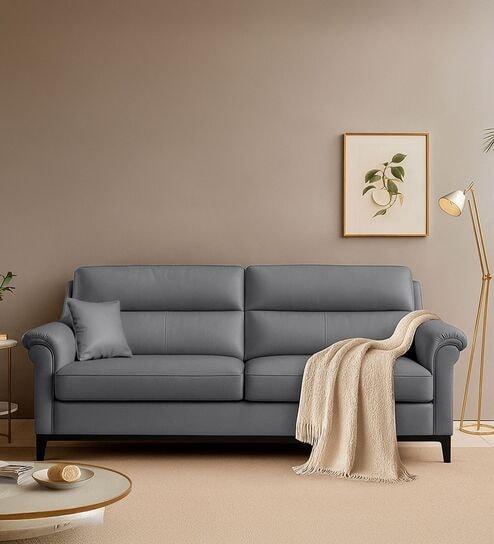 Madison 2.0 Leatherette 3 Seater Sofa In Ivory Tusk PU Colour