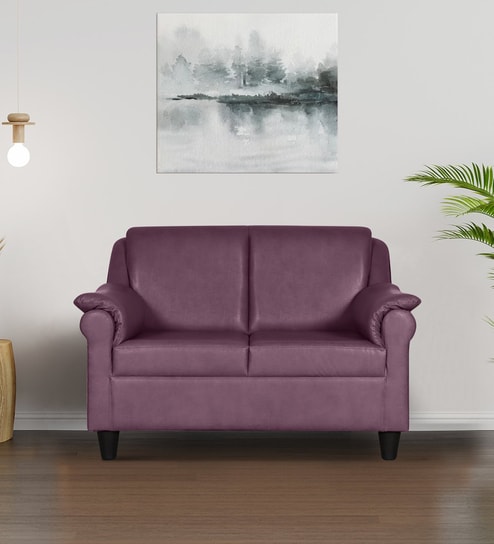 Madison Leatherette 2 Seater Sofa In Sunset Purple Colour
