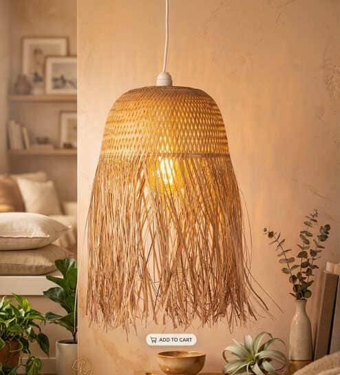 Magha Bamboo Pendant Lamp Hanging Light Natural