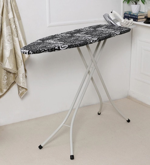 Buy Steel Ironing Board With Iron Holder In Black L 44 W 12 9