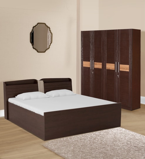 Buy Magnum Bedroom Set King Bed With Box Storage And Four Door
