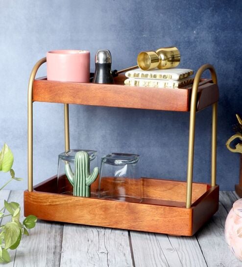 Mahogany Collection Rustic Charm CasaDuo Kitchen Organizer