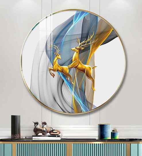 Majestic Deer Acrylic Round Wall Art
