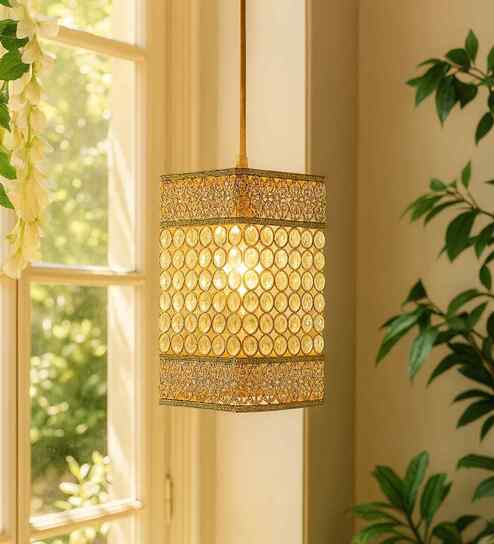 Malan Gold Crystal Hanging Light