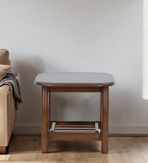 Malaysian Solid Wood Side Table In Wood Finish