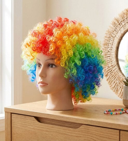 Malinga Style Colourful Hair Cap Wig | Best for Holi Party