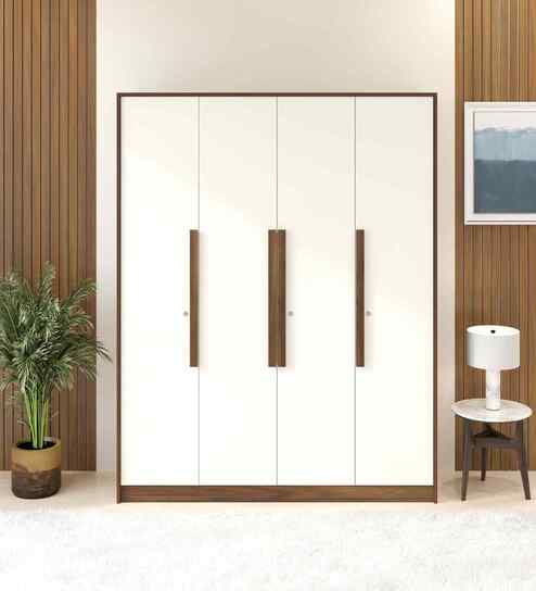 Maltein 4 Door Wardrobe In Brown Maple Finish